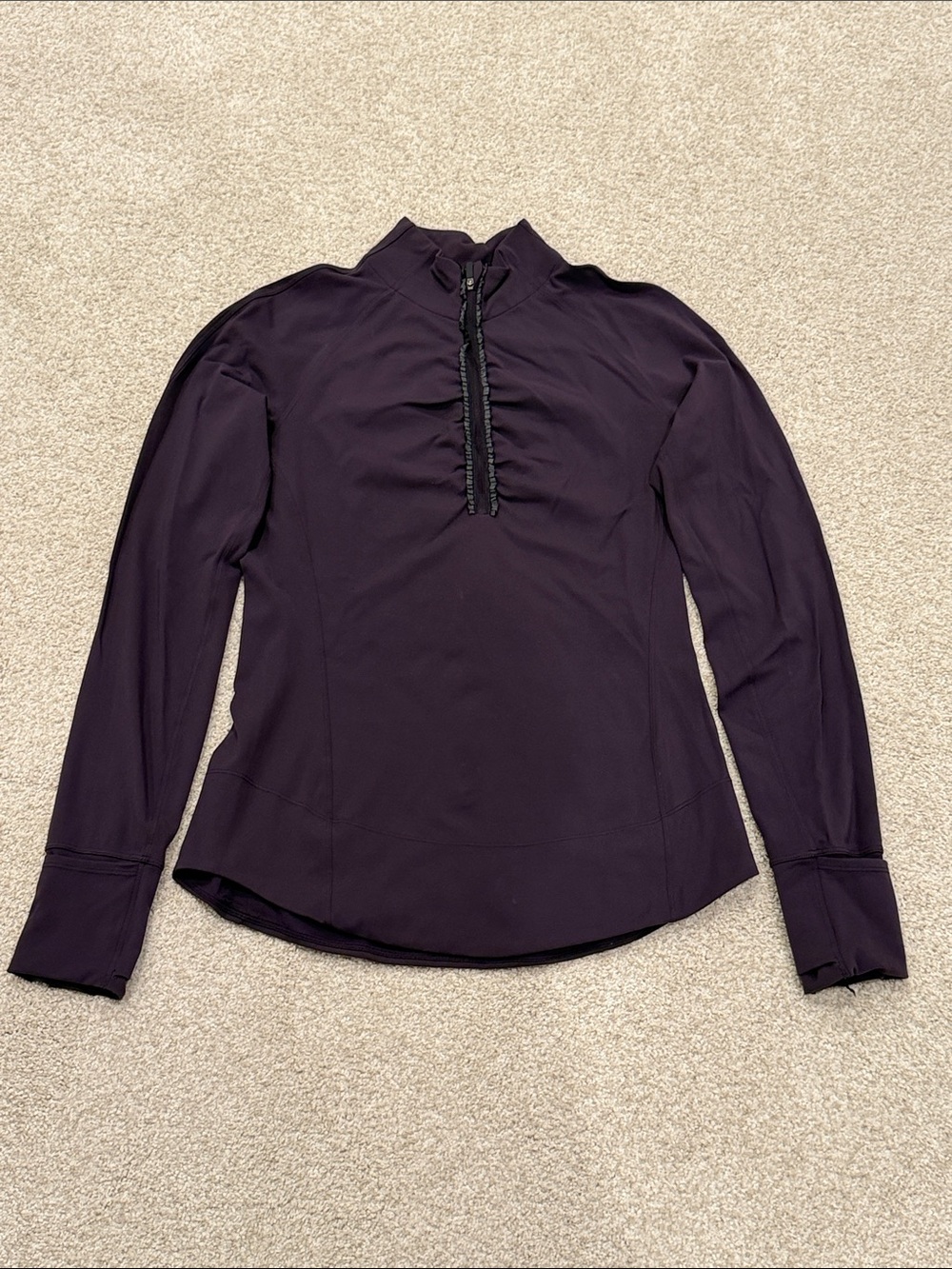 lululemon athletica Long Sleeve Half-Zip Top in Deep Purple